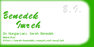 benedek imreh business card